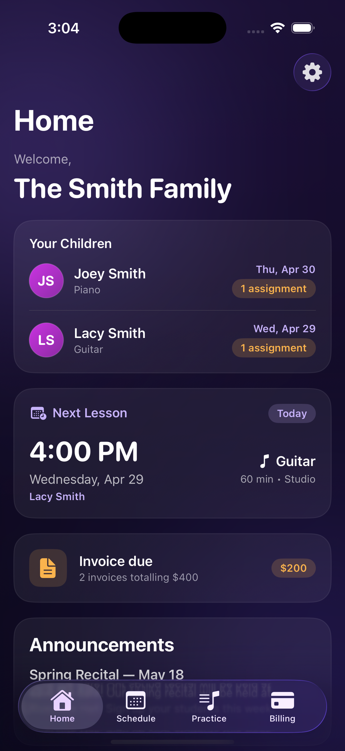 Family Dashboard