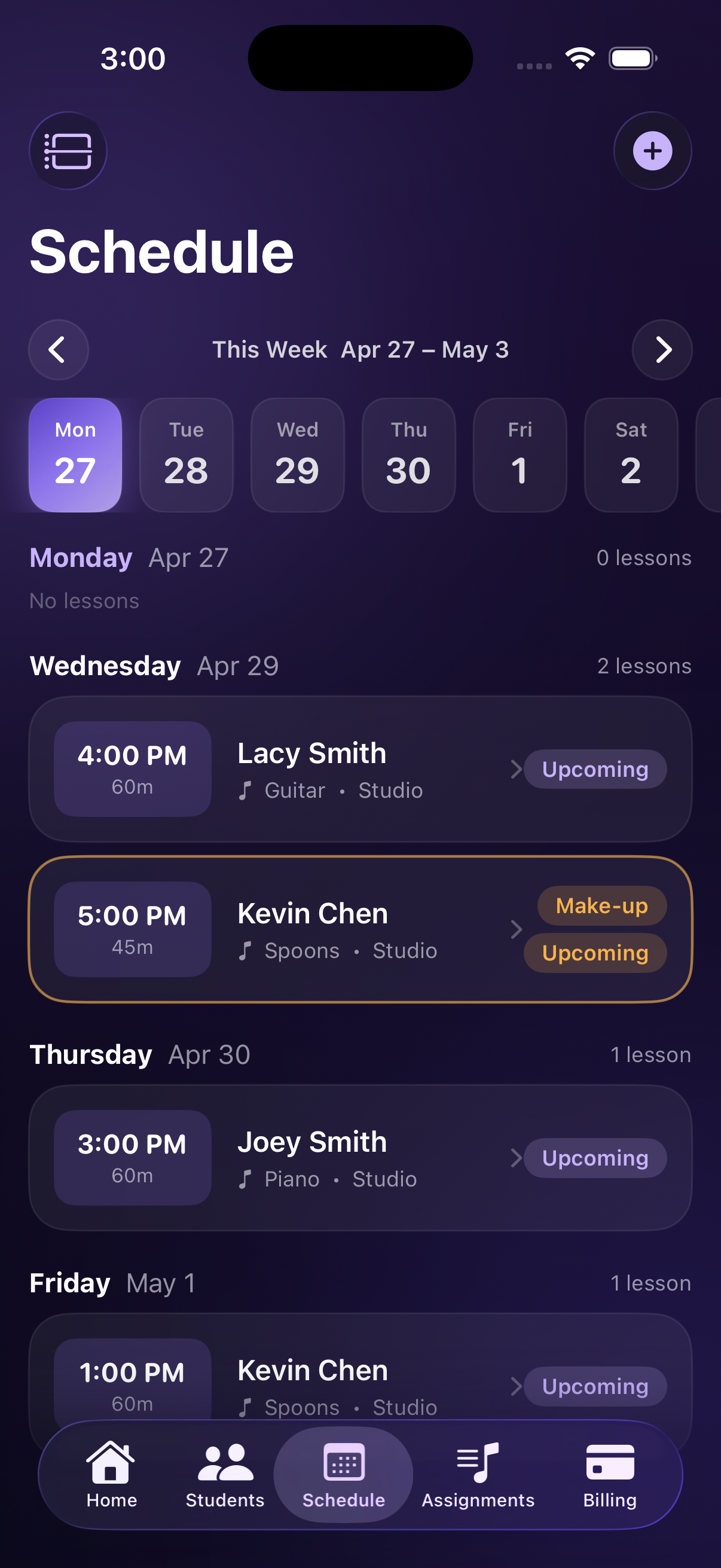 Lesson Scheduler